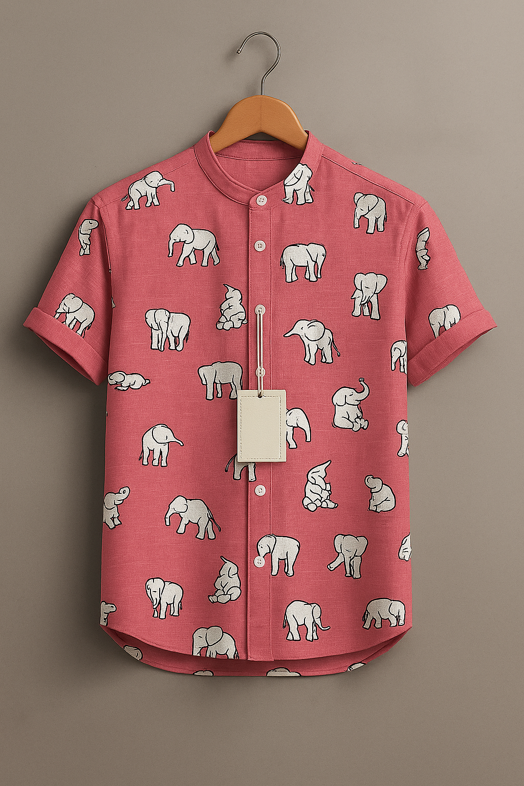 Boys Stylish Elephant Print Summer Shirt