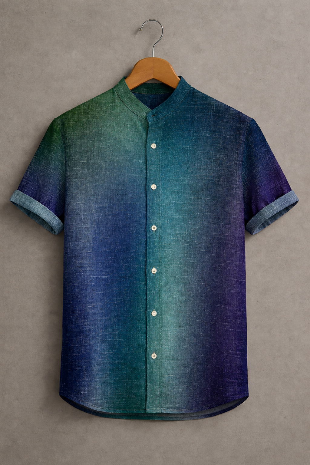Deep Sea Gradient Print Short Sleeve Shirt